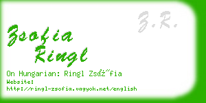 zsofia ringl business card